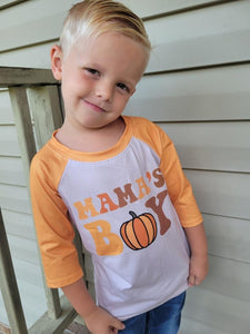 Mama's Boy Pumpkin Raglan