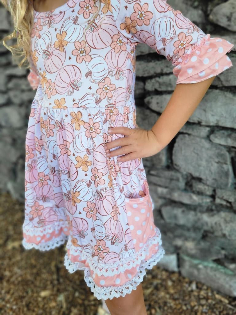 Pastel Lace Pumpkin Dress