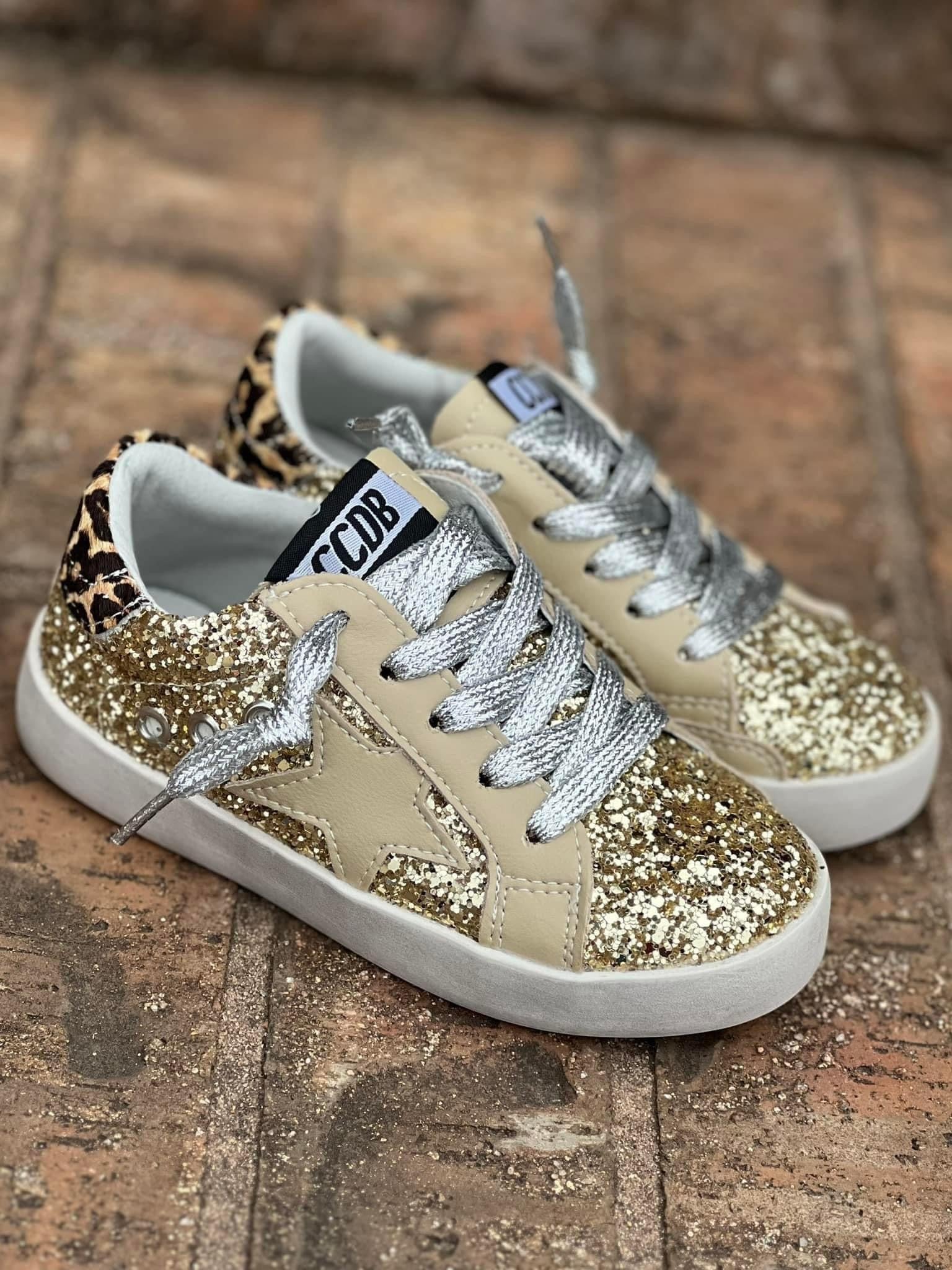Leopard Glitter Sneakers
